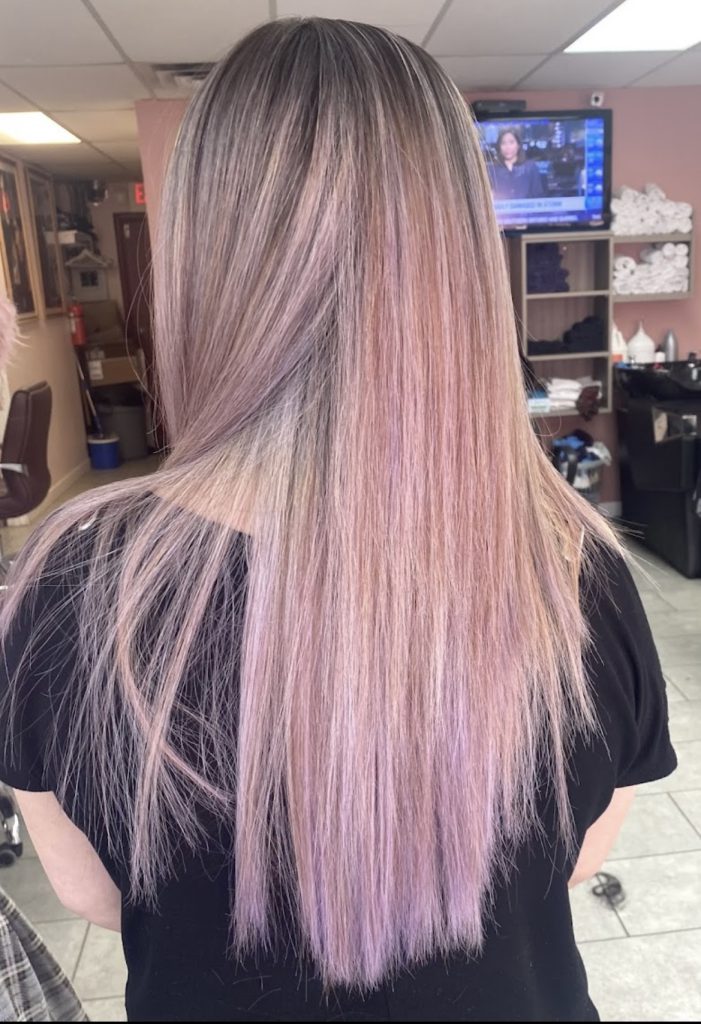 Finished hair colour and cut by the stylists at Lotus Hair salon in Edmonton — gallery photo 3 of 22