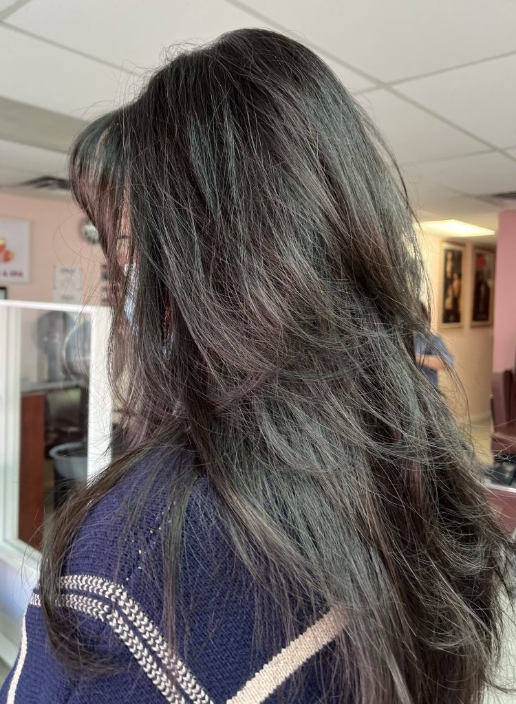 Finished hair colour and cut by the stylists at Lotus Hair salon in Edmonton — gallery photo 20 of 22