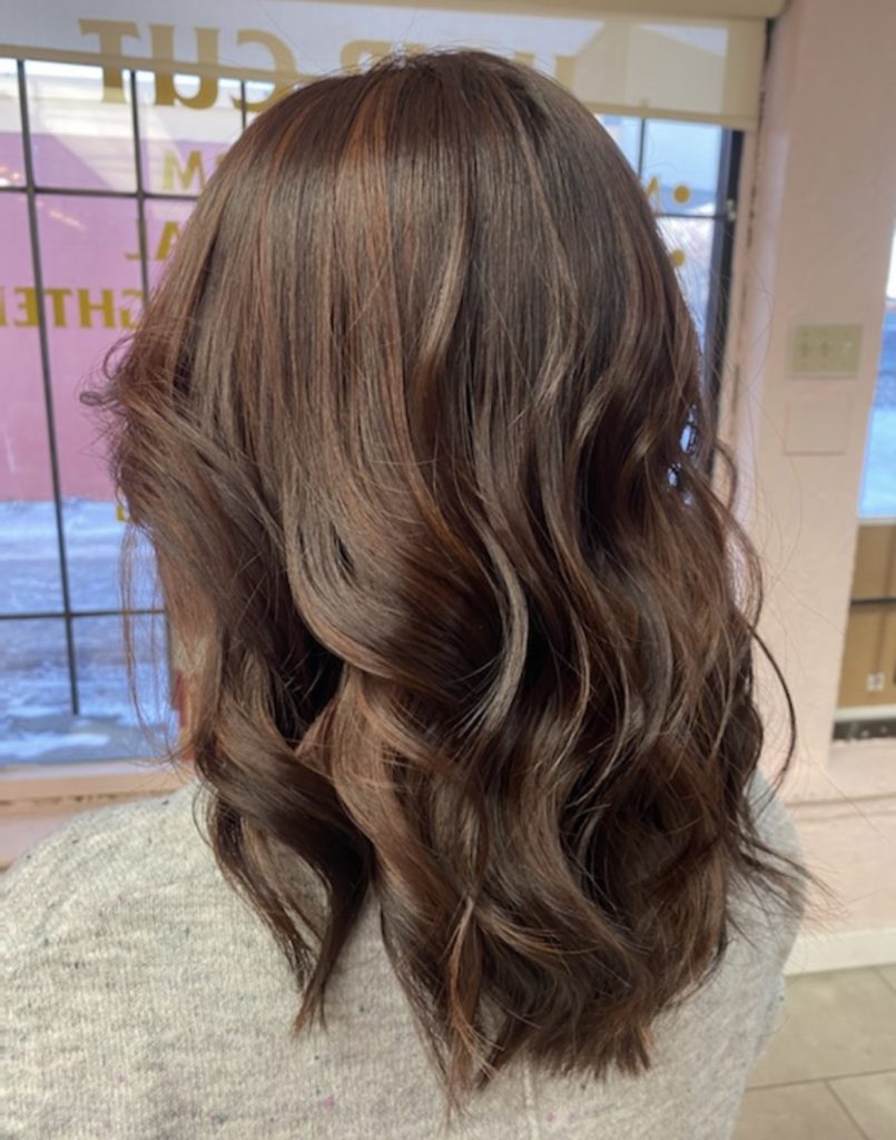 Finished hair colour and cut by the stylists at Lotus Hair salon in Edmonton — gallery photo 9 of 22