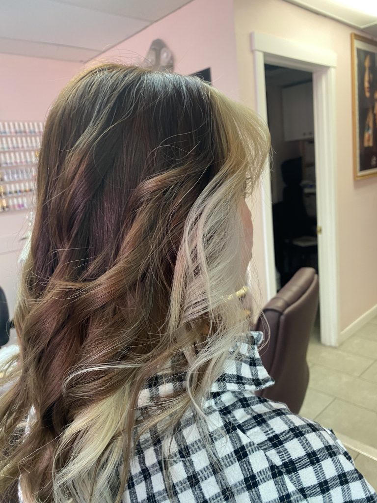 Finished hair colour and cut by the stylists at Lotus Hair salon in Edmonton — gallery photo 19 of 22