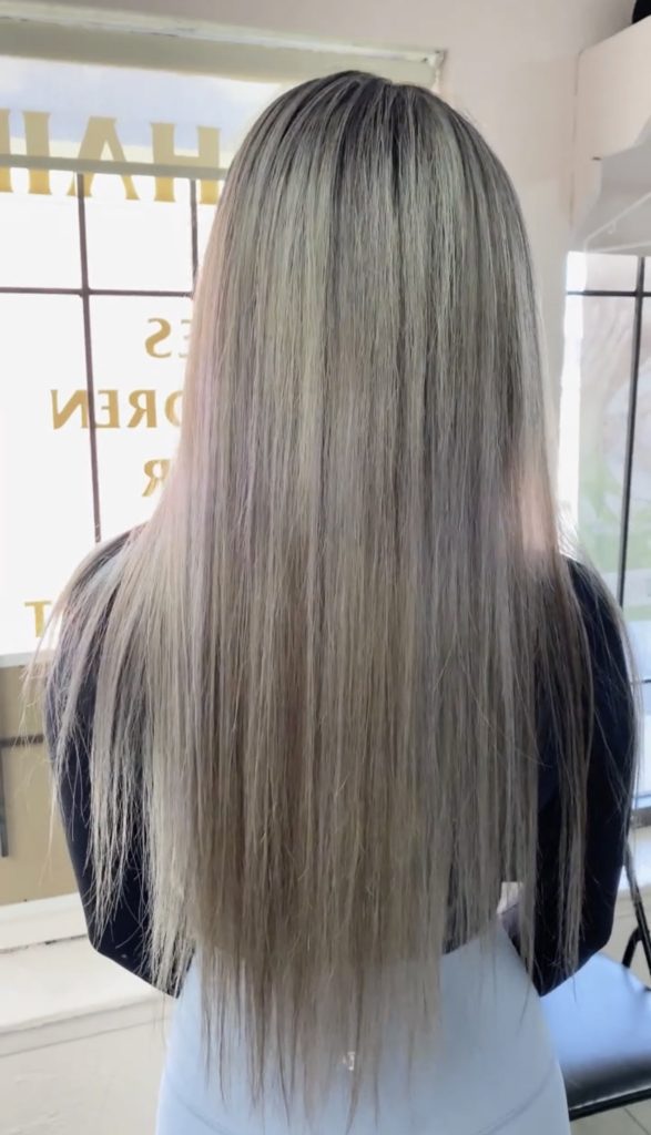 Finished hair colour and cut by the stylists at Lotus Hair salon in Edmonton — gallery photo 1 of 22